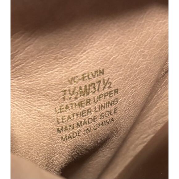 Vince Camuto Elvin Brown Leather Zip Up Ankle Booties Stiletto Heel 7.5M EU 37.5 - Picture 6 of 7